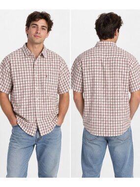 Vintage 90s Y2K American Eagle Plaid Shirt Mens 100% Cotton Baggy Streetwear